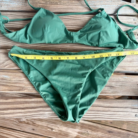 Emerald Green Triangle Bikini Set - Picture 1 of 4